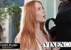 VIXEN Small Sweethearts Vanessa Alessia And Madi Collins Share A Hard Ramrod Outdoors