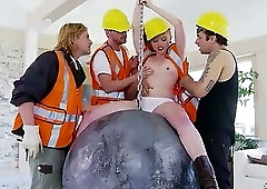 Wrecking Ball Parody Group Sex with Skinny Teen Miley May and older Guys