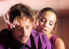 Big Breasted Abigail Mac gets screwed in the public toilet