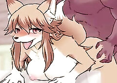 yiff animation Doggy style creampie