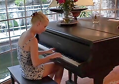 Sexy blonde plowed hard