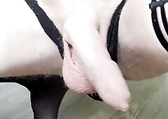 Sissy Playing Hawt Youthful CD. Teasing and masturbating. Trickling pre cum from my moist clitty. Showing my pink little anal opening and body. Uncut 