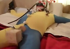 Clown Zentai Bondage