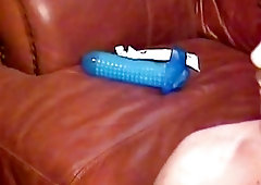 Mature guy with a mustache jerks his rod while sucking on another