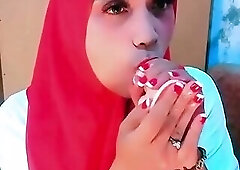 Indonesian Hijab Shemale Anal training