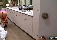 Big-titted stripper Stephanie Stalls takes a huge cock up her ass.