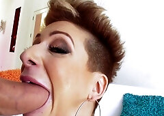 Close up of pussy stretched with big cock