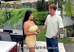 Peruvian maid drilled in the backyard!