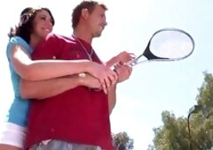 Sex For Sport On The Tennis Court W/ Katie Angel