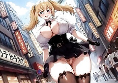 All kinds of lascivious exposure walking on the streets