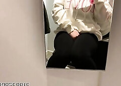 so excited masturbating in a fitting room