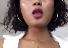 Thai transgirl udders and big balls tease