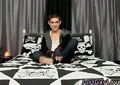 Brunette boy solo action