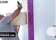 Alex Coal, the ultimate fembot, gives muscled paramour a massage he'll never forget - freeuse