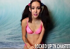 Your tiny dick deserves to be locked up in a chastity cage