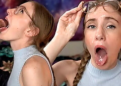 Nerdy Girl Drains Your Balls on Her Glasses / Emma Ruby Pov