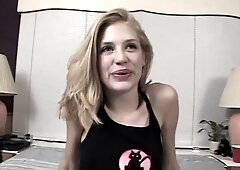 Beautiful teen 18+ with fleecy beaver striked by big cock