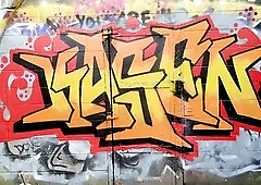 Hawt white trash trans gal flashes the camera beneath an abandoned bridge