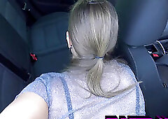 Lascivious Czech Woman Pantyfucked In Taxi - Jennifer Amton