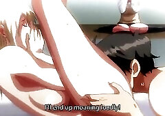 Anime honey is widening her legs wide open and awaiting a admirable bang from a ally