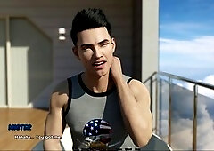 Let's have some fun above the clouds with a busty mom in this visual novel