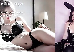 Blameless Oriental gal tries her 1st intensive ejaculation - AI generated by "Idol" Channel