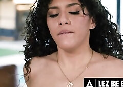 LEZ BE BAD - Lewd Domina Rides Fastened Up Sweetheart's Face & Raw Fingers Her Juicy Vagina
