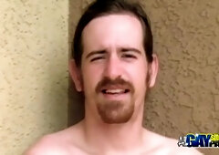 Horny Beefcake Tugging His Cock