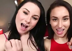 Veruca James & Gabriella Paltrova giving POV handjob