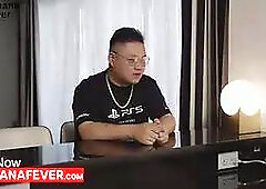 Inked Dragon's Conquest Fat Chinese Guy Scored Hot White Girl AMXF AMWF - BananaFever