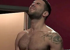 Barber receives orgasm