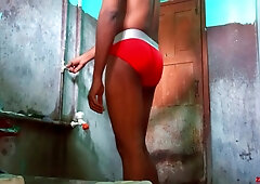 Bd Magnificent Man Doing Onanism on Douche - Crimson Undergarments Man's Popshot Shoot - Zm Official