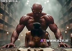 Religious Muslim woman getting fuck by demon