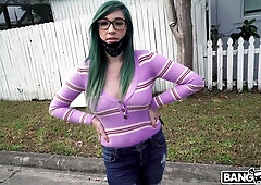 Cute Nerd Takes Ride