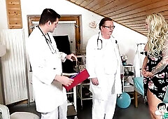 Large breasty pornstar Jarushka Ross Examined and made to cum in gyno chair by our freaky doctor Tim Wetman and his assistant Kamil Klein. See and upl