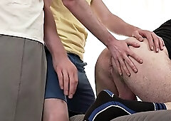 Gaydaddy Sub Asshole Threesome With Glasses And Fucked By Twinks