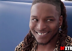 Waitress served her holes for BIG BLACK DICK guests