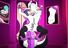 Femboy Loona gets high on a dildo - Hazbin Hotel - Loona's Time to Shine