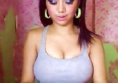 Asian ladyboy has solo fun with her cock on webcam