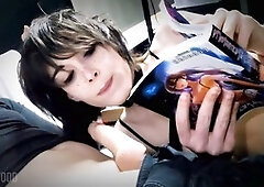 Faye Lockwood gives a wild blowjob in her messy apartment