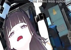 NSFW VR -White woman with large boobs being banged on a table with didlos