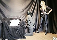 Lengthy prev Lytta Golden-haired 1st Ding-dong Pegging Pathethic Serf is drilled and gageg on LARGE ding-dong - PEGGING - CUCKOLD - ST