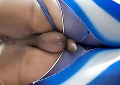 Transsexual Noisy Cumfarts Enema after being Drilled by Vibrator