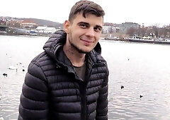 Handsome dude takes a facial after some POV riding