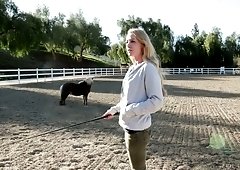 Jenny Blighe and her kinky Gf are fucked and jizzed by one horny stud