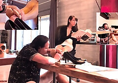 Seductive office scenario - "Workday Delight" part 1 of 5 with sultry boss Salee Lee and submissive employee Eric John