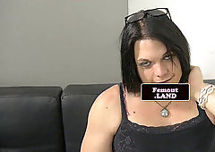 chubby femboy peels off down and drains off