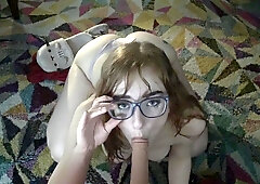 POV Teen Dildo Blowjob Eye Contact Video