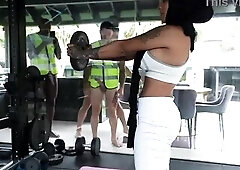 Gang Screw YASMINA KHAN is banged by four impressive and Large schlong dude ending up in DP