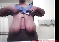 EBONY GRANNY WITH BIGGEST SAGGY BOOBS